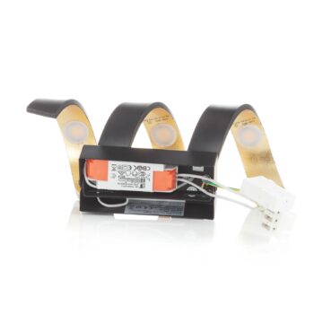 Nástenné LED svietidlo Helix, čierno-zlaté, 26 cm