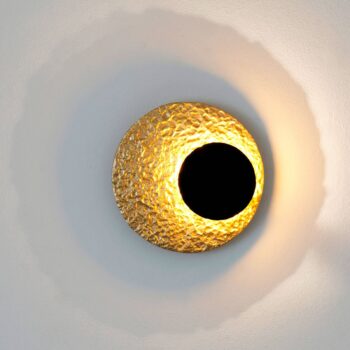 Nástenné LED svietidlo Infinity v zlatej Ø 26 cm