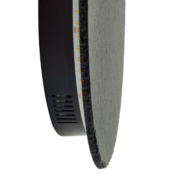 Nástenné LED svietidlo Lindby Peetu, Ø 25 cm, bridlicové, stmievateľné