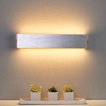 Nástenné LED svietidlo Lindby Ranik, 40 cm, farba hliníka, kov