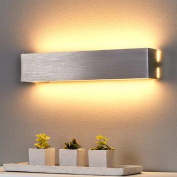 Nástenné LED svietidlo Lindby Ranik, 40 cm, farba hliníka, kov
