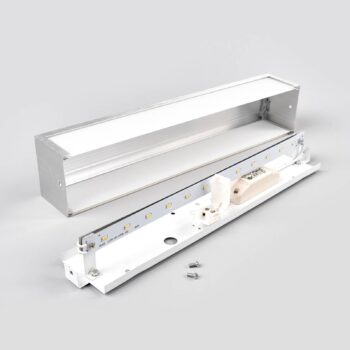 Nástenné LED svietidlo Lindby Ranik, 40 cm, farba hliníka, kov