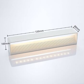Nástenné LED svietidlo Lonisa, biela 53 cm