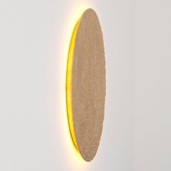 Nástenné LED svietidlo Meteor, Ø 55 cm, zlato