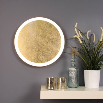 Nástenné LED svietidlo Moon Ø 40 cm, zlaté