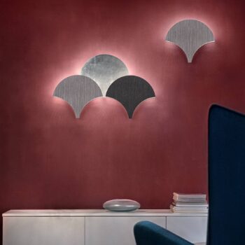 Nástenné LED svietidlo Palm, striebro