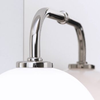 Nástenné LED svietidlo Pipes v lesklom nikle