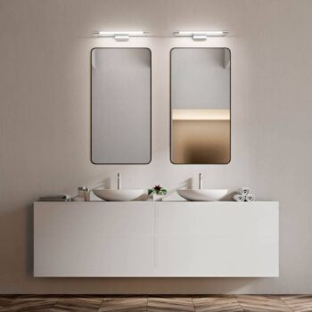 Nástenné LED svietidlo Rapallo, chróm, IP44, 40 cm