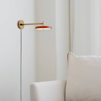 Nástenné LED svietidlo UMAGE Asteria Long, oranžové, 42 cm, zástrčka