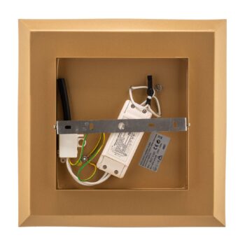 Nástenné LED svietidlo Window, 32 x 32 cm, zlaté