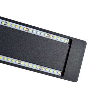 Nástenné LED svietidlo Zig Zag čierne, šírka 53 cm