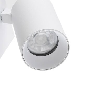 Nástenné bodové svietidlo CAN TILT, biele, 10 x 10 cm, kov, vypínač, USB