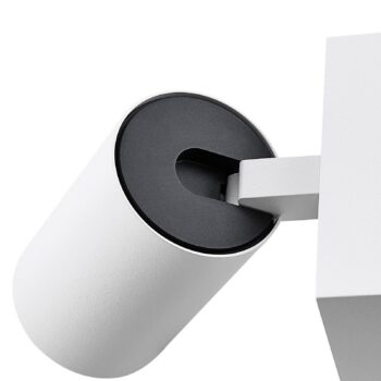 Nástenné bodové svietidlo CAN TILT, biele, 10 x 10 cm, kov, vypínač, USB