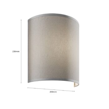 Nástenné svetlo Alice so sivým tienidlom na lampu