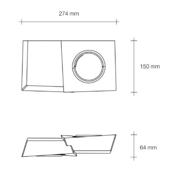 Nástenné svetlo Anchise sadra up/downlight 2-pl.