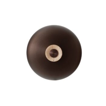 Nástenné svetlo Audo Reverse LED, piesok/bronz, kameň, Ø 24 cm