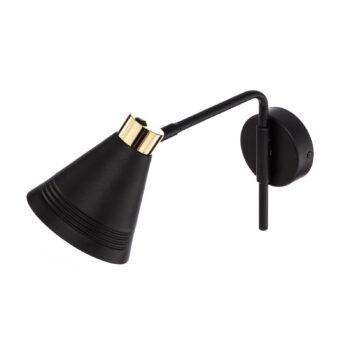 Nástenné svetlo Avalone výška 34 cm čierna/mosadz