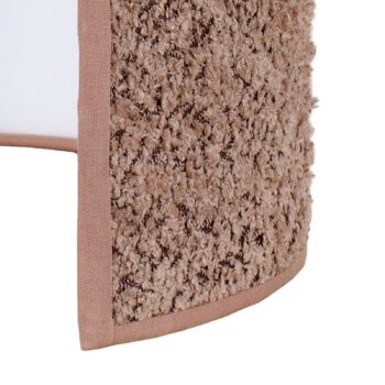 Nástenné svetlo Boucle z látky, cappuccino