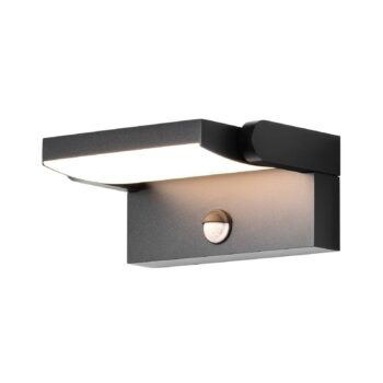 Nástenné svetlo CMD 9081, senzor, antracitová farba, 21 cm, CCT, IP54