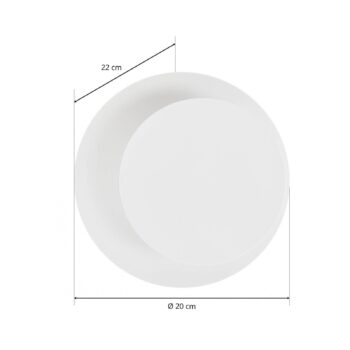 Nástenné svetlo Circle v kruhovom tvare, biele