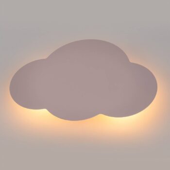 Nástenné svetlo Cloud, ružové, šírka 38 cm, kov, oblak, G9