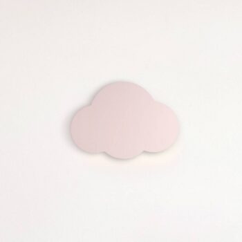 Nástenné svetlo Cloud, ružové, šírka 38 cm, kov, oblak, G9