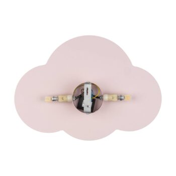 Nástenné svetlo Cloud, ružové, šírka 38 cm, kov, oblak, G9