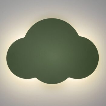 Nástenné svetlo Cloud, zelené, kov, šírka 38 cm, 2-pl., G9