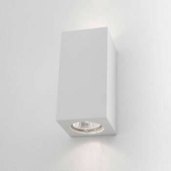 Nástenné svetlo Cube keramika biela výška 15,5 cm