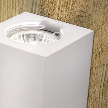 Nástenné svetlo Cube keramika biela výška 15,5 cm