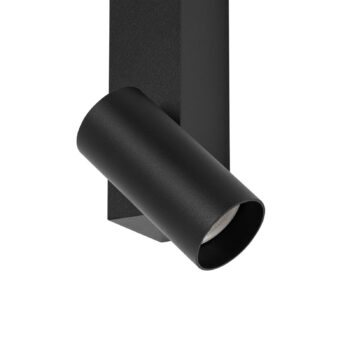 Nástenné svetlo EASY RIGHT, čierne Šírka 80 cm Kov GU10 + LED