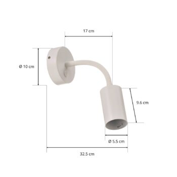 Nástenné svetlo Eye Flex S, biele