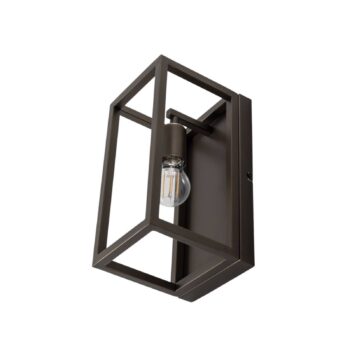 Nástenné svetlo Frame, titánovo-zlatá farba, výška 30 cm, oceľ