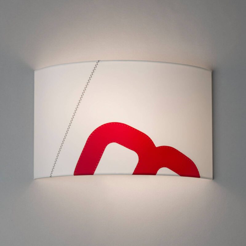 Nástenné svetlo Heimathafen plachta, biela/červená Nástenné svetlo Heimathafen plachta, biela/červená