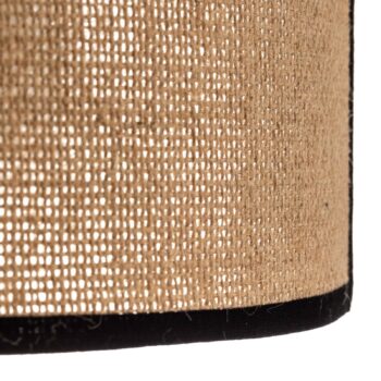 Nástenné svetlo Jute&black, prírodná hnedá, polkruhové