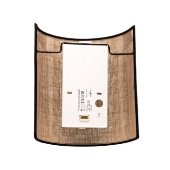 Nástenné svetlo Jute&black, prírodná hnedá, polkruhové