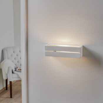 Nástenné svetlo Keramik Top, biele, 32 x 9 cm