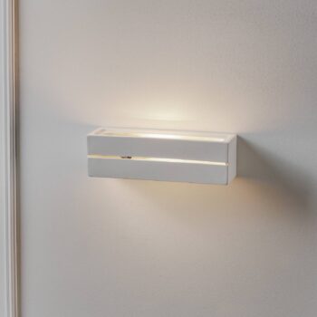 Nástenné svetlo Keramik Top, biele, 32 x 9 cm