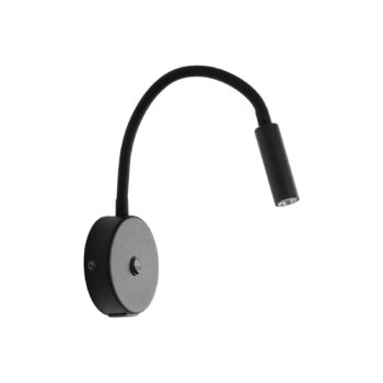 Nástenné svetlo Lagos USB, 27 cm, čierne, lampa na čítanie, G9