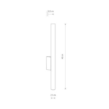 Nástenné svetlo Laser, hnedé, kovové, výška 40 cm, G9