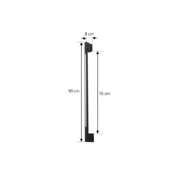 Nástenné svetlo Lindby LED Neano, 90 cm, čierne, kov, IP54