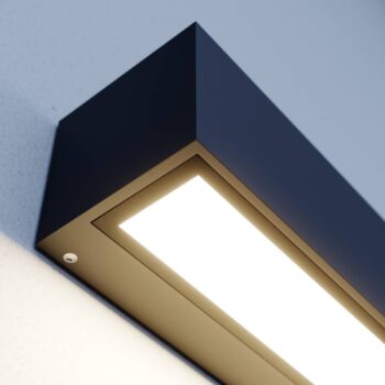 Nástenné svetlo Lucande LED Lengo, 25 cm, antracitová, dole, 3000K