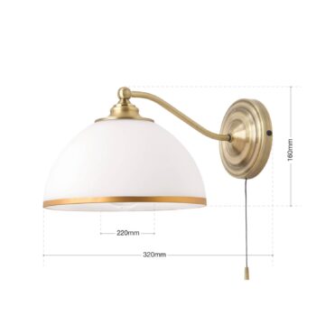 Nástenné svetlo Old Lamp so šnúrovým vypínačom