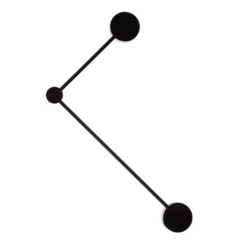 Nástenné svetlo Orbit II 20/40, čierne, 2-plameňové