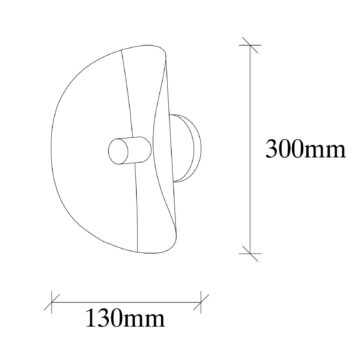 Nástenné svetlo Sivani MR-839, zlatá/čierna, kov, výška 30 cm