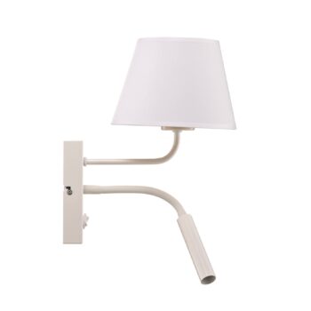 Nástenné svetlo Soho, kužeľové, lampa na citanie biela/zlatá