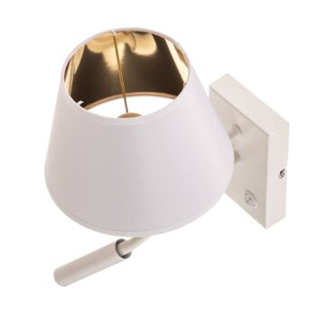Nástenné svetlo Soho, kužeľové, lampa na citanie biela/zlatá