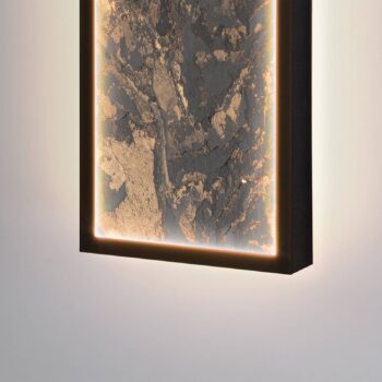 Nástenné svetlo Stone LED, 100 x 15 cm, CCT, čierna farba, kov
