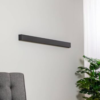 Nástenné svetlo Straight L, 122 cm, čierne