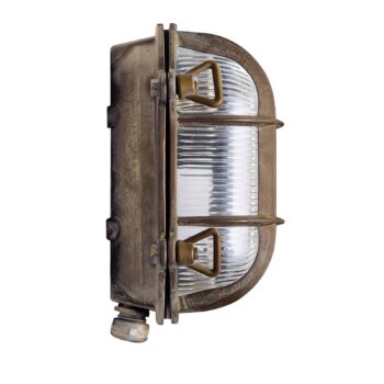 Nástenné svetlo Tortuga oval 17cm starožitná/číra